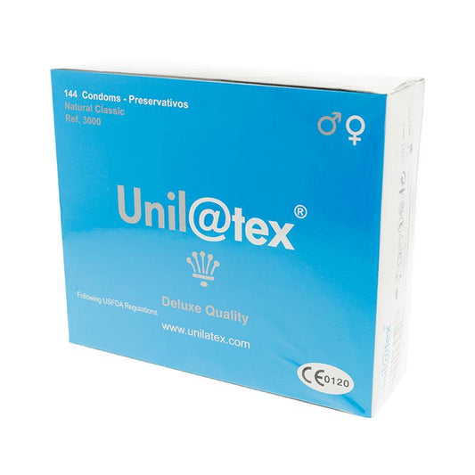 UNILATEX PRESERVATIVOS NATURAL 144 UNIDADES