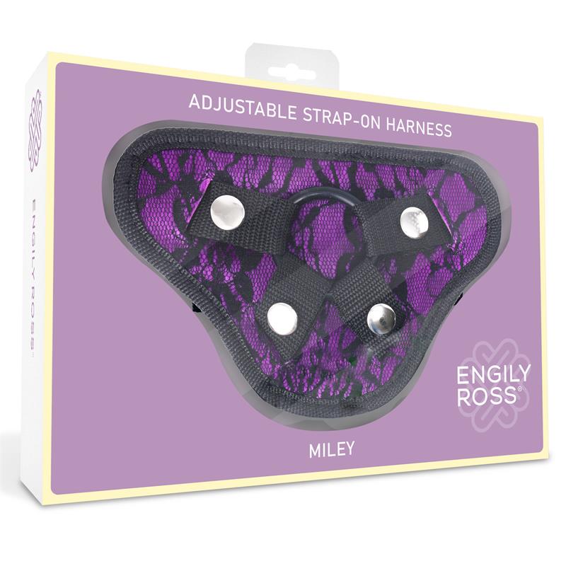 ARNÉS UNIVERSAL AJUSTABLE 3 ANILLO DE SILICONA PÚRPURA