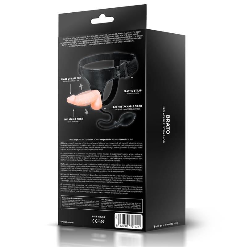 ARNÉS CON DILDO REALISTA Y FUNCIÓN DE INFLADO