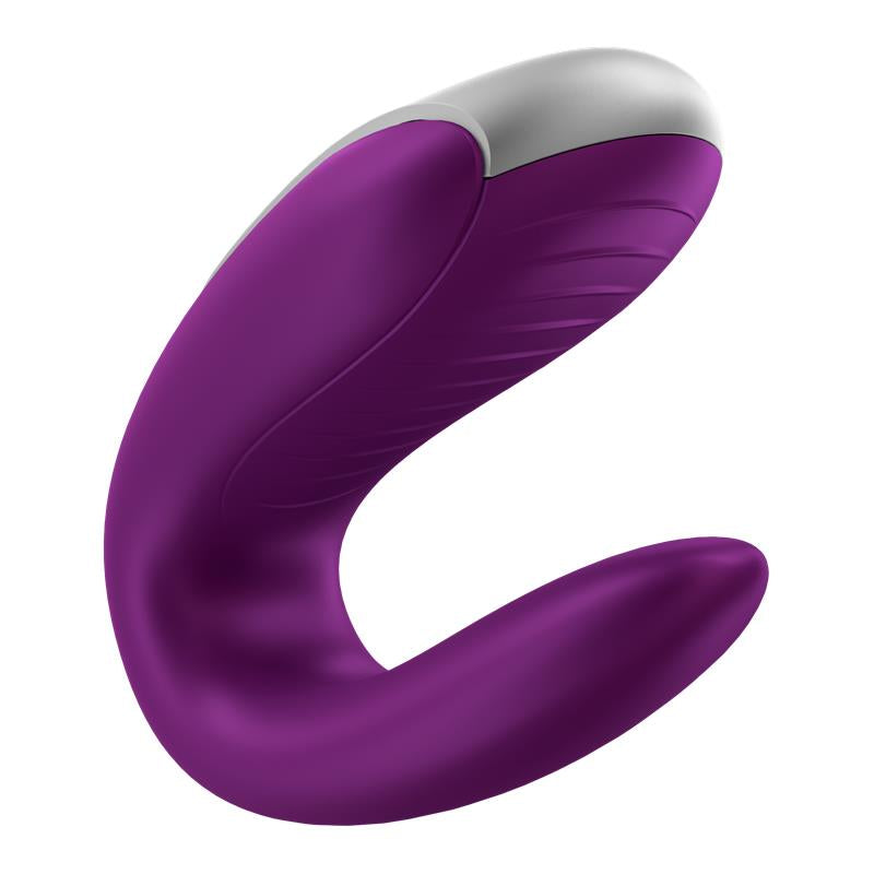 SATISFYER DOUBLE FUN VIBRADOR PARA PAREJAS CON APP Y CONTROL REMOTO VIOLETA