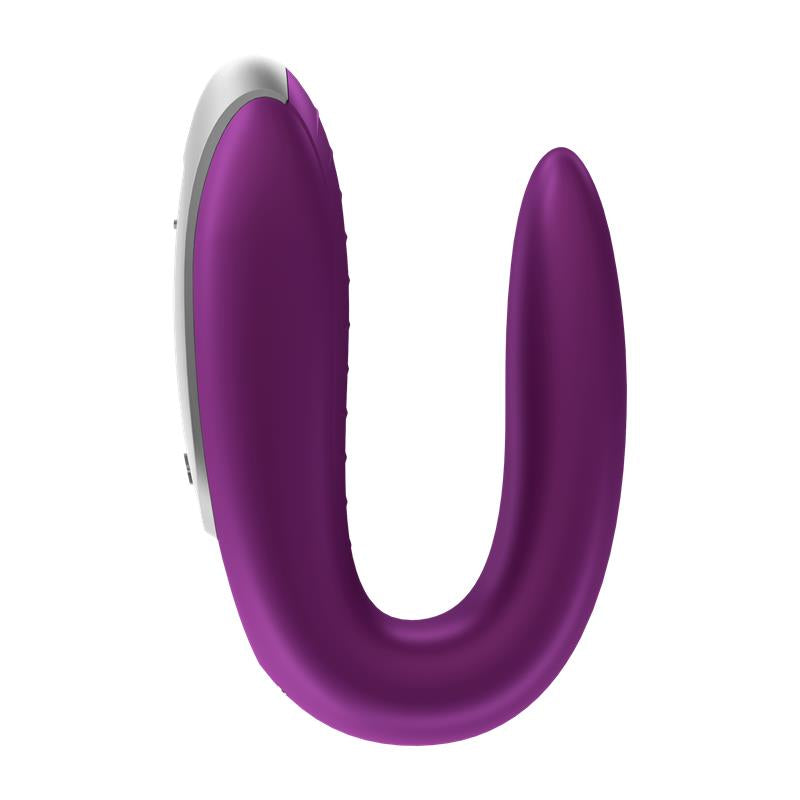 SATISFYER DOUBLE FUN VIBRADOR PARA PAREJAS CON APP Y CONTROL REMOTO VIOLETA