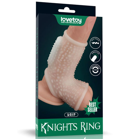 FUNDA EL PENE Y TESTÍCULOS CON VIBRACIÓN DRIP KNIGHTS