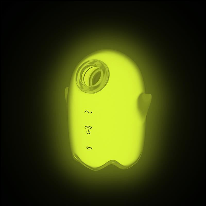 SATISFYER GLOWING GHOST SUCCIONADOR BRILLA EN LA OSCURIDAD AMARILLO
