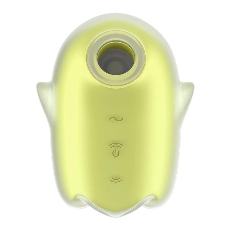 SATISFYER GLOWING GHOST SUCCIONADOR BRILLA EN LA OSCURIDAD AMARILLO