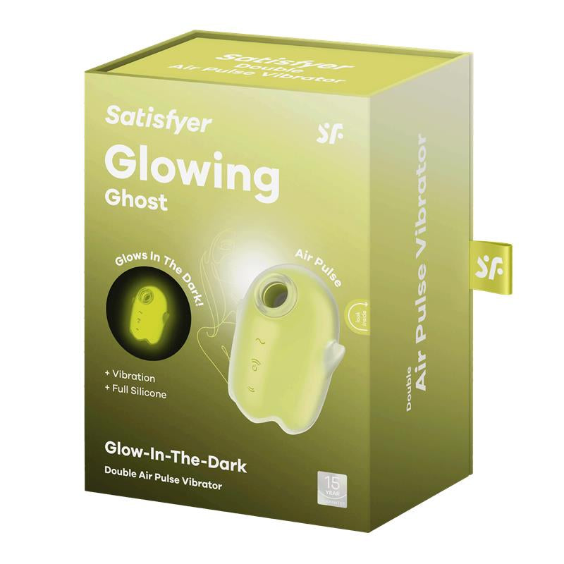 SATISFYER GLOWING GHOST SUCCIONADOR BRILLA EN LA OSCURIDAD AMARILLO