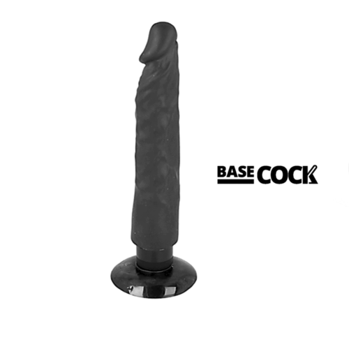 VIBRADOR REALISTICO 2-1 NATURAL NEGRO 20 CM -O- 4 CM