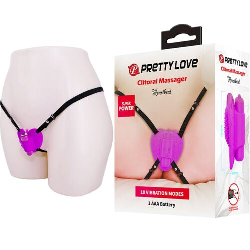 MASAJEADOR DE CLITORIS HEARTBEAT 10 MODOS DE VIBRACION MORADO
