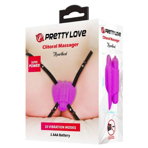 MASAJEADOR DE CLITORIS HEARTBEAT 10 MODOS DE VIBRACION MORADO