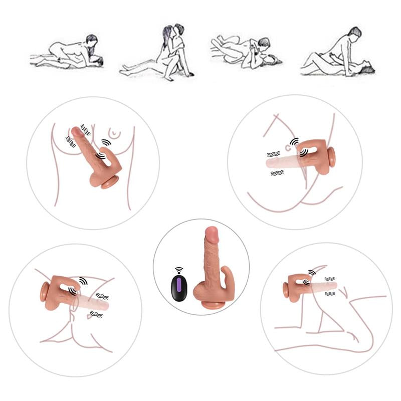 DILDO CON 20 MODOS DE VIBRACIÓN Y ESTIMULADOR DE CLÍTORIS