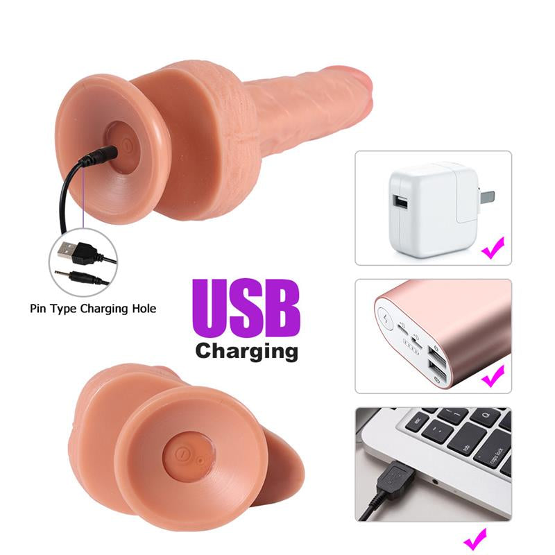 DILDO CON 20 MODOS DE VIBRACIÓN Y ESTIMULADOR DE CLÍTORIS