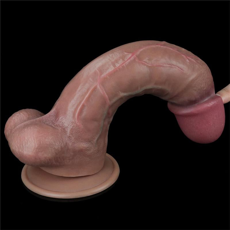 DILDO DOBLE CAPA SILICONA PLATINUM 10.5"