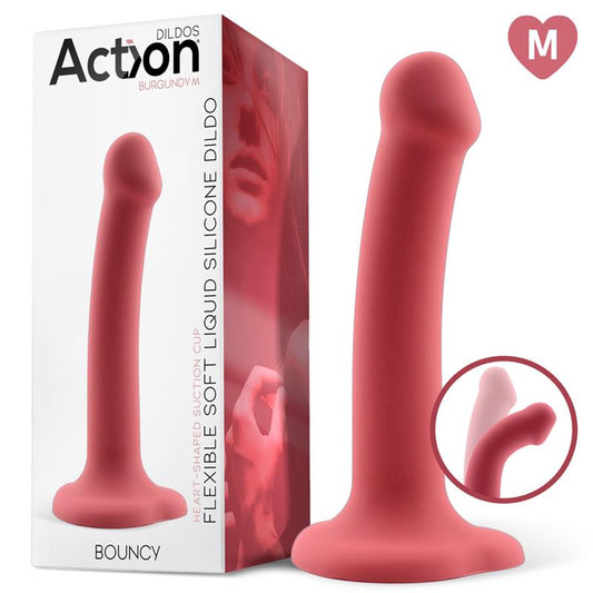 CONSOLADOR SILICONA LÍQUIDA HIPER FLEXIBLE 7" - 18 CM TALLA M BURGUNDY