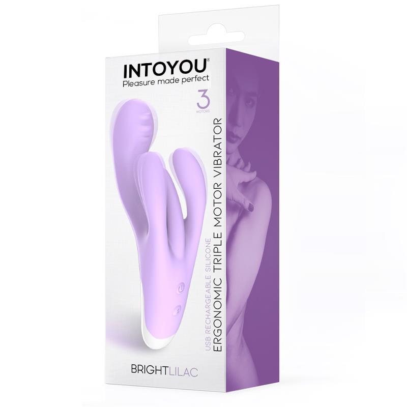 VIBRADOR TRIPLE MOTOR ERGONOMICO USB SILICONA