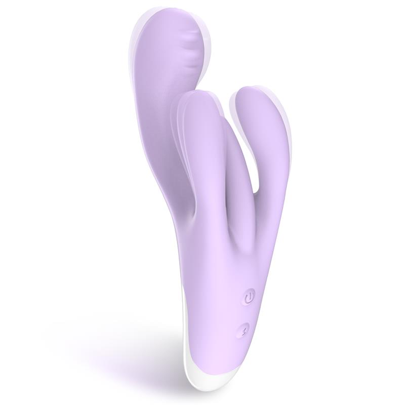 VIBRADOR TRIPLE MOTOR ERGONOMICO USB SILICONA