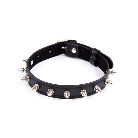 BDSM LINE Spiked Adjustable Collar 43 cm Black