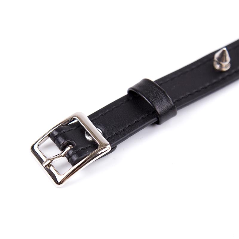 BDSM LINE Collar con Pinchos Ajustable 43 cm Negro