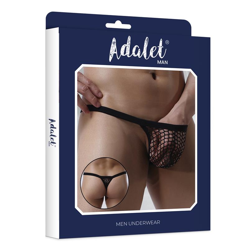 Tanga Rejilla Negro