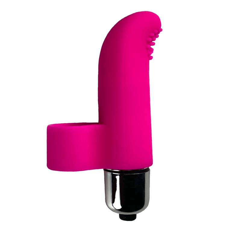 Vibrador bala dedo, silicona rosa