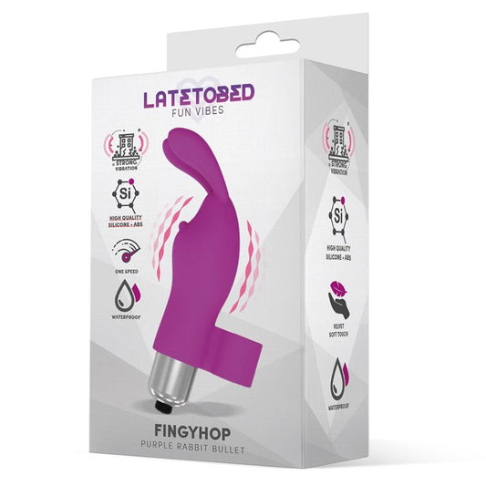 VIBRADOR BALA CON CONEJITO SILICONA PÚRPURA