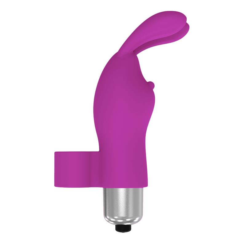 VIBRADOR BALA CON CONEJITO SILICONA PÚRPURA