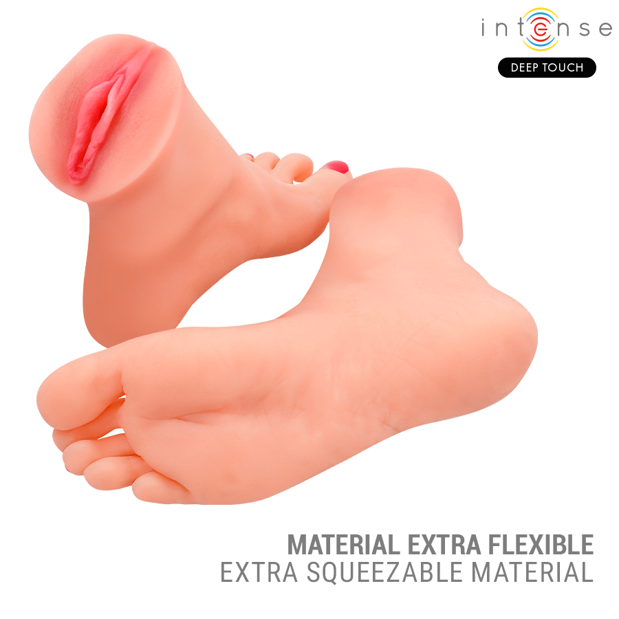 TWO-PIECE FOOT-SHAPED MASTURBATOR