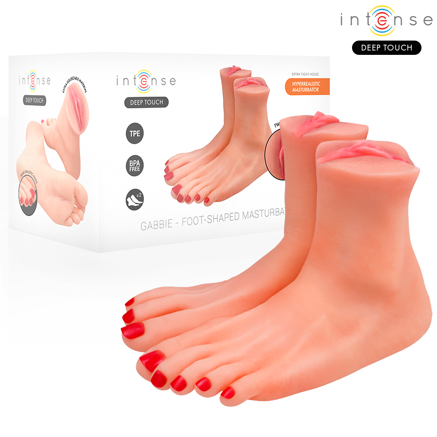 TWO-PIECE FOOT-SHAPED MASTURBATOR
