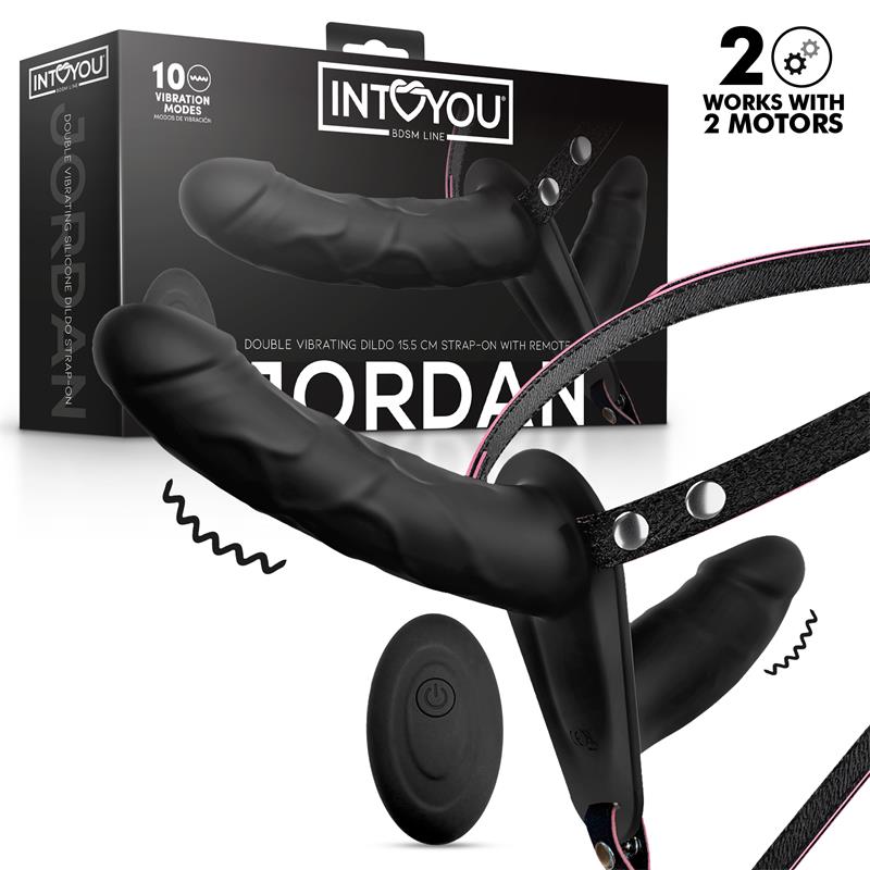 Double Dildo Harness with Vibration and Remote Control