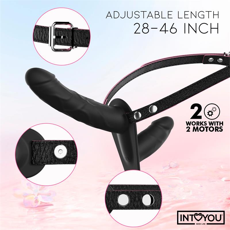 Double Dildo Harness with Vibration and Remote Control