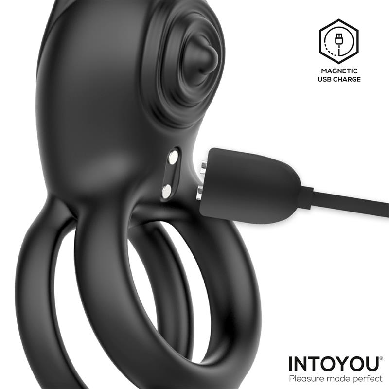Anillo Vibrador Doble con Conejito y Control Remoto