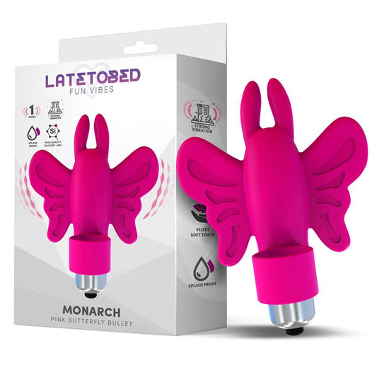 Vibrador bala dedo, vibrador mariposa de silicona rosa
