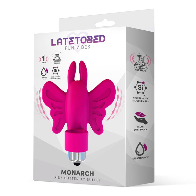 Vibrador bala dedo, vibrador mariposa de silicona rosa