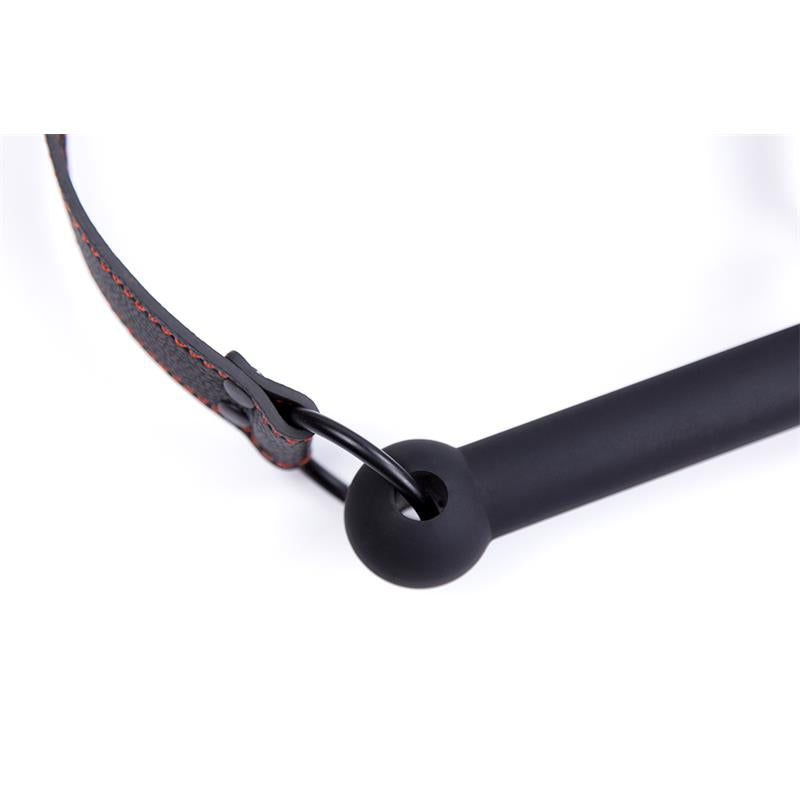 BDSM LINE MORDAZA DE HUESO AJUSTABLE SILICONA NEGRO