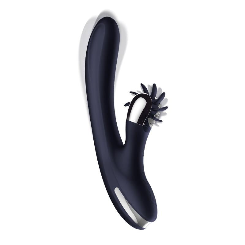 VIBRADOR CON LENGUAS ROTADORAS AZUL