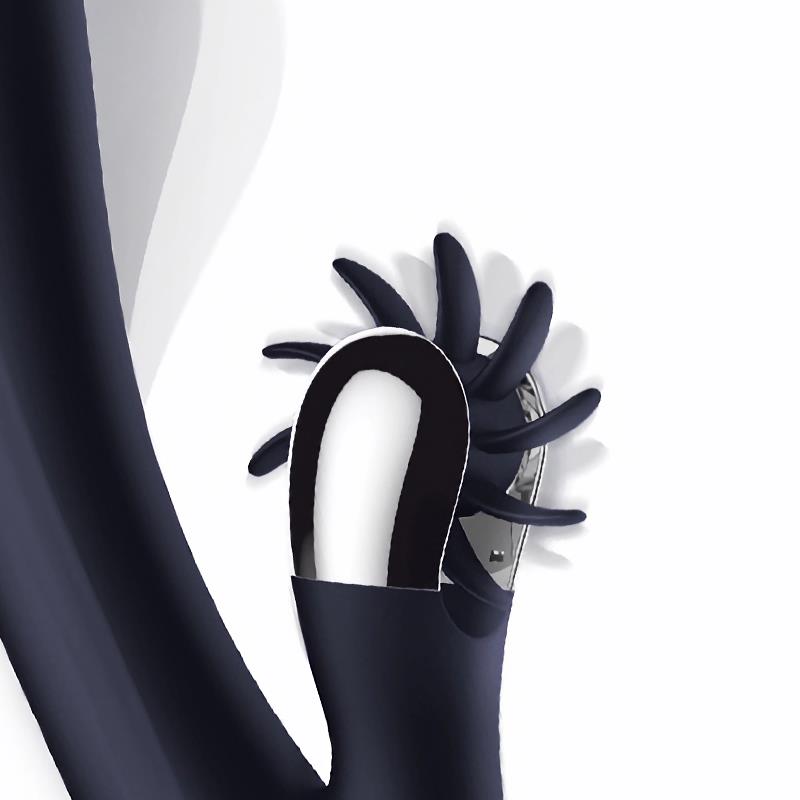 VIBRADOR CON LENGUAS ROTADORAS AZUL