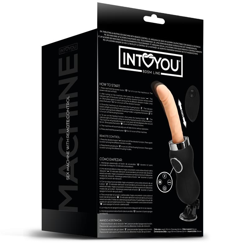 BDSM LINE SEX MACHINE VIBRACIÓN, THRUSTING Y CALOR CONTROL REMOTO USB