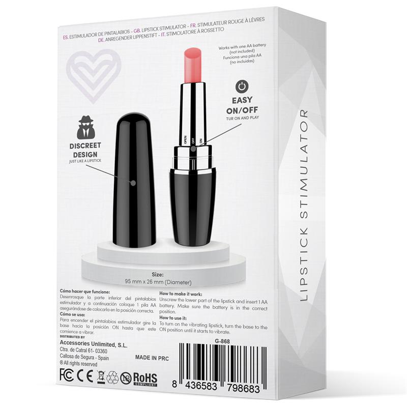 VIBRADOR ESTIMULADOR PINTALABIOS NEGRO