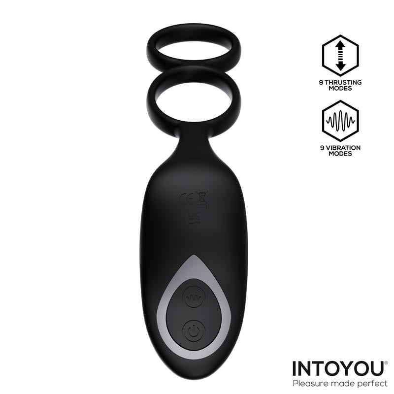 Masajeador Prostático con Vibración, Thrusting y Control Remoto