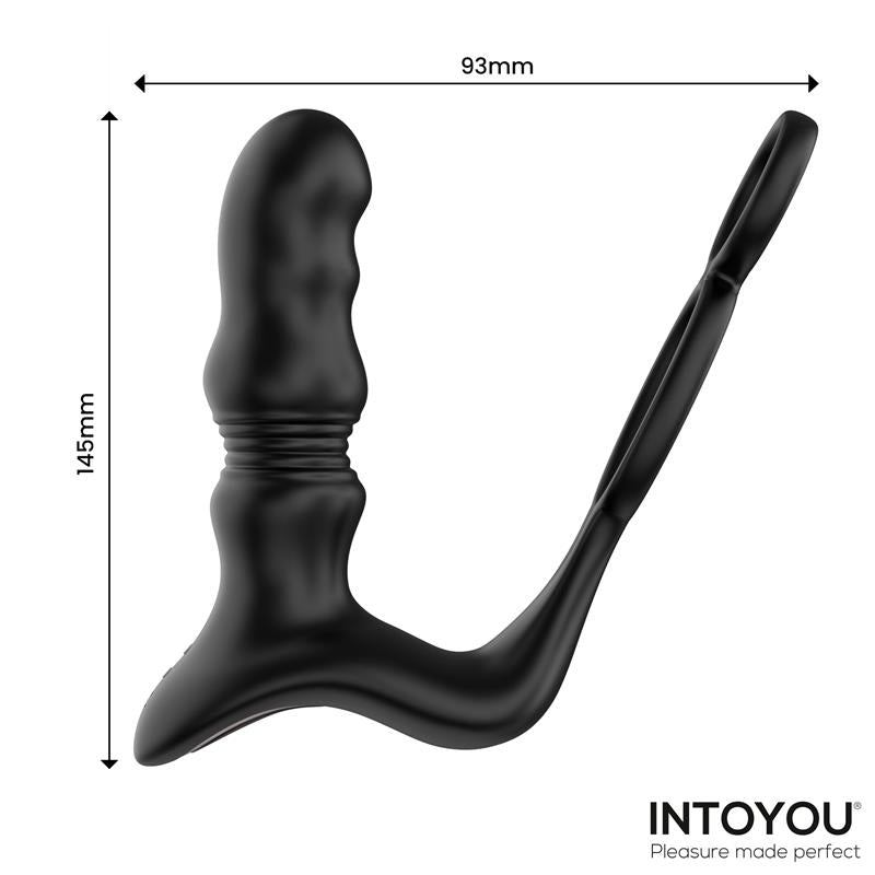 Masajeador Prostático con Vibración, Thrusting y Control Remoto